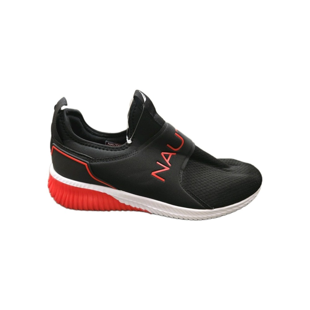 MEN'S Right Shoe Only! Size 12 Amputee   Nautica Black With Red Slip On